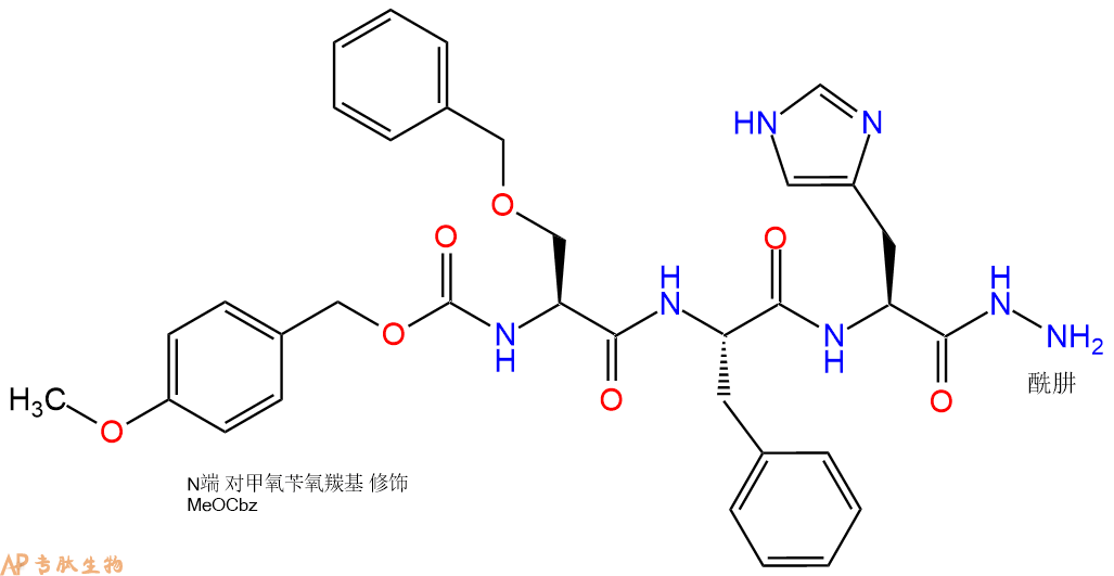 專肽生物產(chǎn)品三肽Z(OMe)-Ser(Bzl)-Phe-His-NH-NH298477-89-5