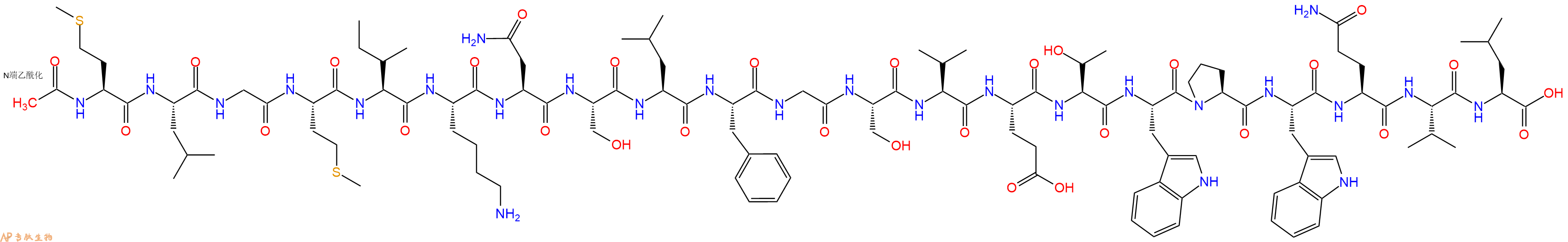專肽生物產(chǎn)品Acetyl-Heme-Binding Protein 1 (1-21) (human)946571-77-3