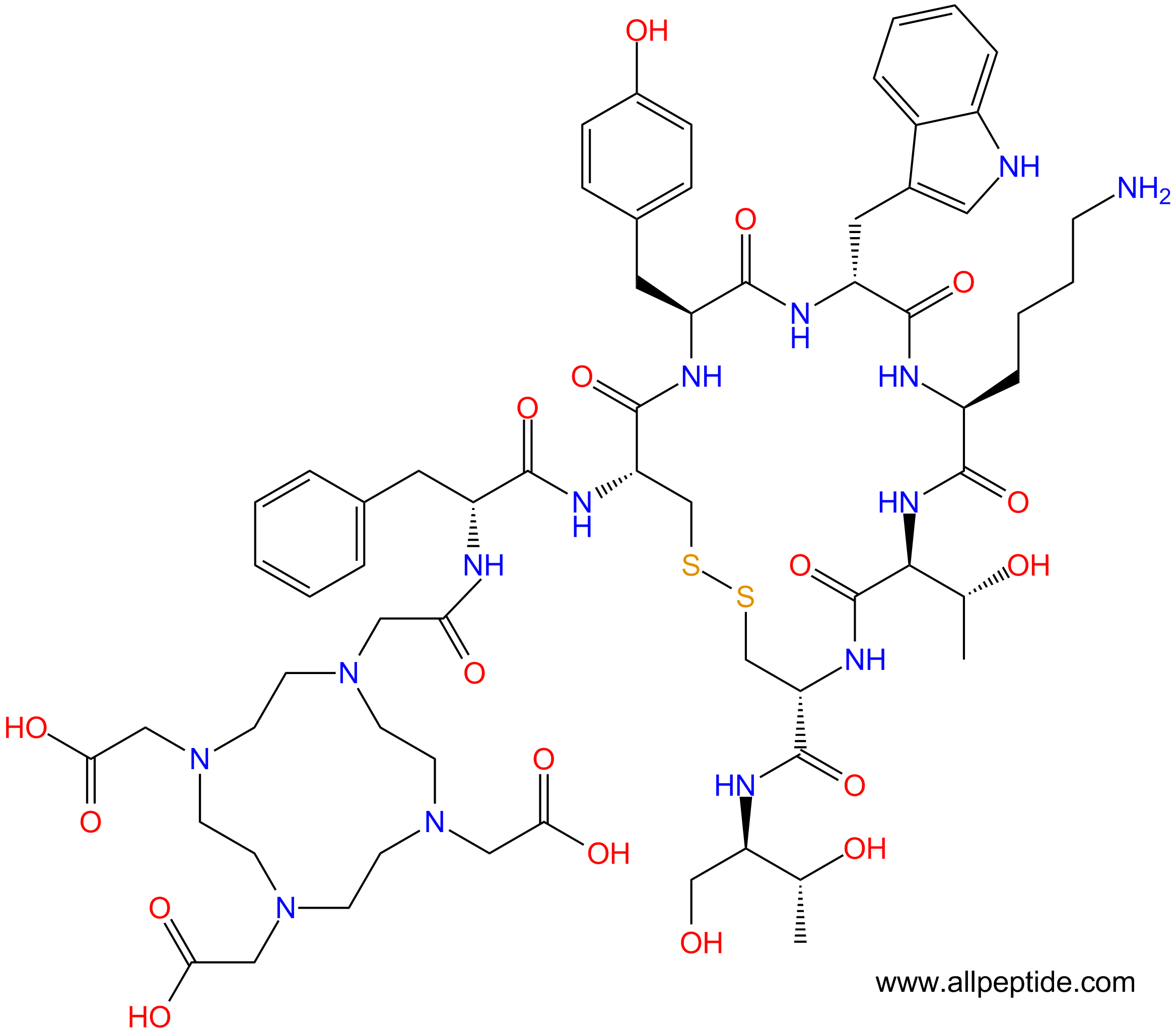 專肽生物產(chǎn)品依多曲肽、Edotreotide204318-14-9