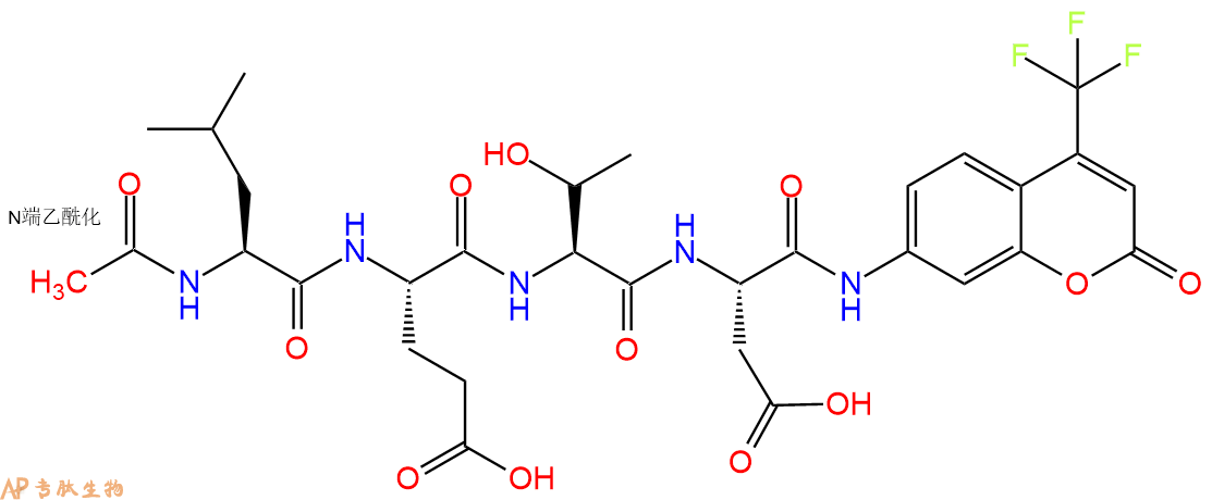 專肽生物產(chǎn)品AFC修飾多肽：Ac-Leu-Glu-Thr-Asp-7-氨基-4-三氟甲基香豆素210345-02-1