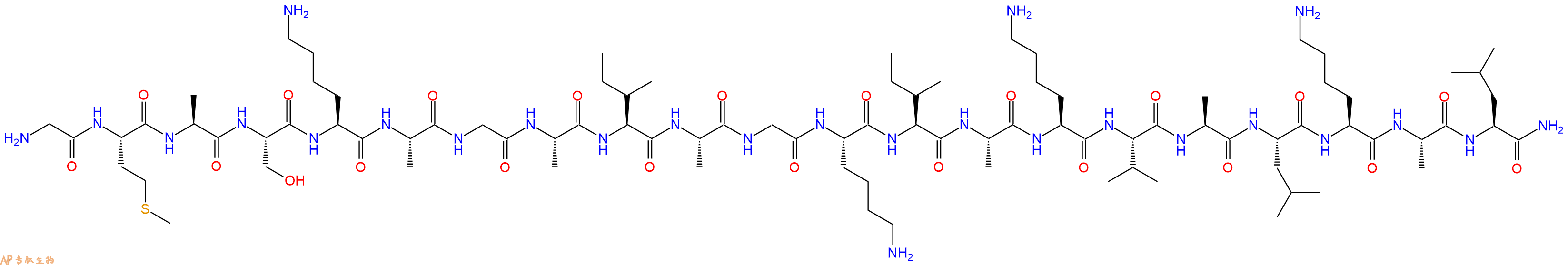 專肽生物產品抗菌肽PGLa102068-15-5