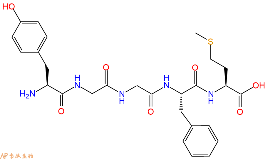 專肽生物產(chǎn)品[MET5]腦啡肽、Met-Enkephalin、[Met5]-Enkephalin58569-55-4