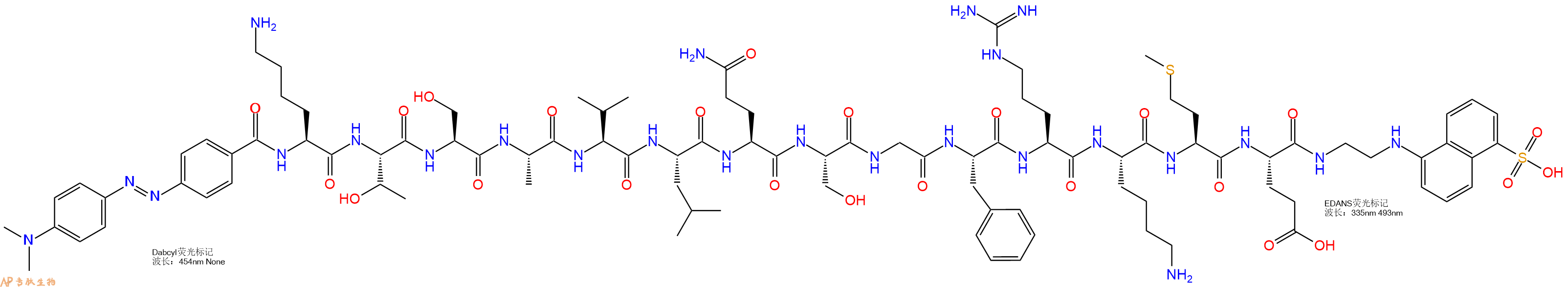 專肽生物產(chǎn)品DABCYL-Lys-HCoV-SARS730985-86-1