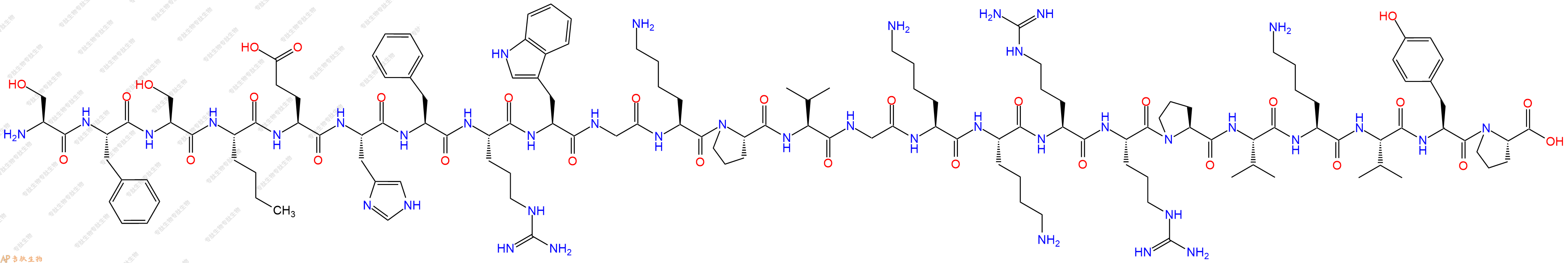 專肽生物產(chǎn)品促腎上腺皮質(zhì)激素[Phe2, Nle4]ACTH(1-24), human97773-00-7