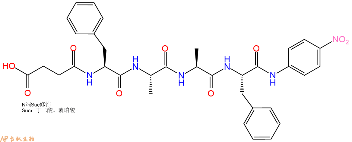 專肽生物產(chǎn)品四肽Suc-Phe-Ala-Ala-Phe-對硝基苯胺110906-89-3