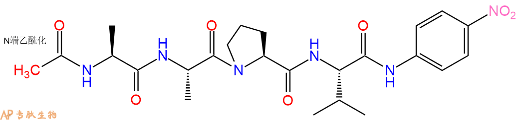 專肽生物產(chǎn)品四肽Ac-Ala-Ala-Pro-Val-對硝基苯胺133261-53-7
