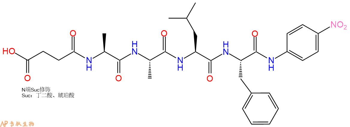 專肽生物產(chǎn)品四肽Suc-Ala-Ala-Leu-Phe-對硝基苯胺112259-70-8