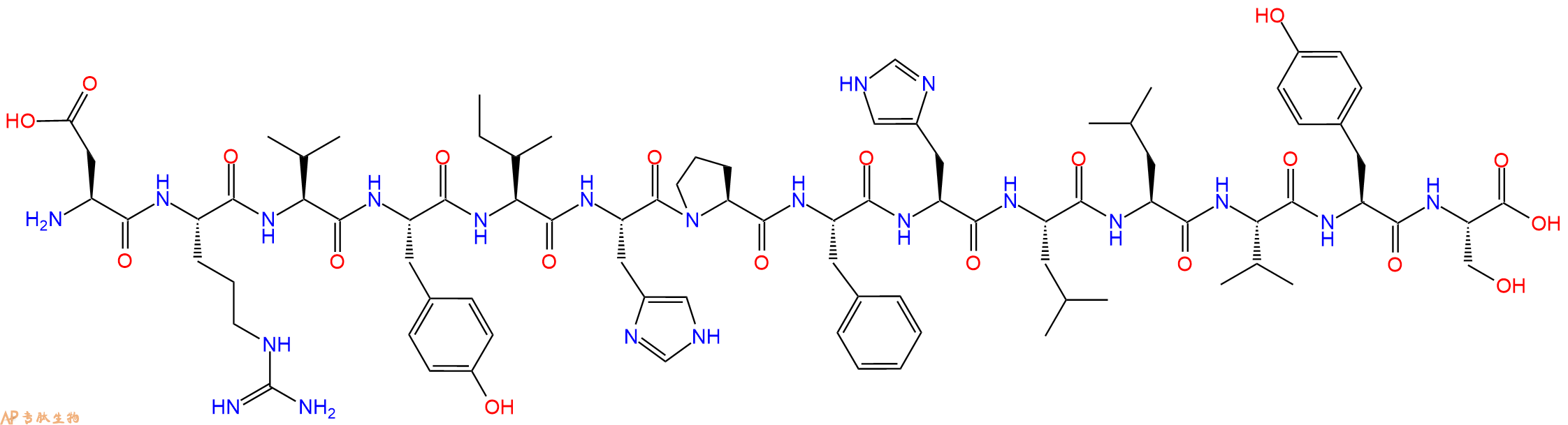 專肽生物產(chǎn)品血管緊縮素Angiotensinogen(1-14), porcine20845-02-7/64315-16-8