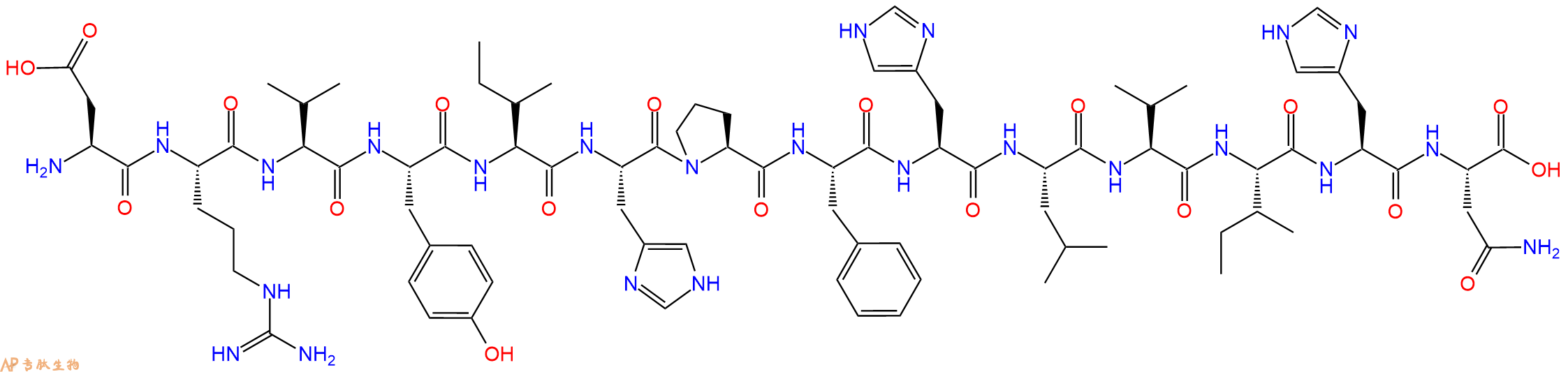 專肽生物產(chǎn)品血管緊縮素Angiotensinogen(1-14), human104180-23-6