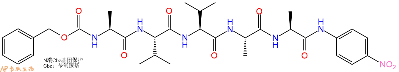 專肽生物產(chǎn)品五肽Cbz-Ala-Val-Val-Ala-Ala-對硝基苯胺117507-31-0