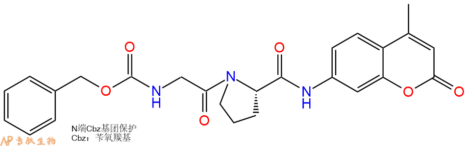 專肽生物產(chǎn)品二肽脯氨酰內(nèi)肽酶（PEP）底物：Z-Gly-Pro-7-氨基-4-甲基香豆素68542-93-8