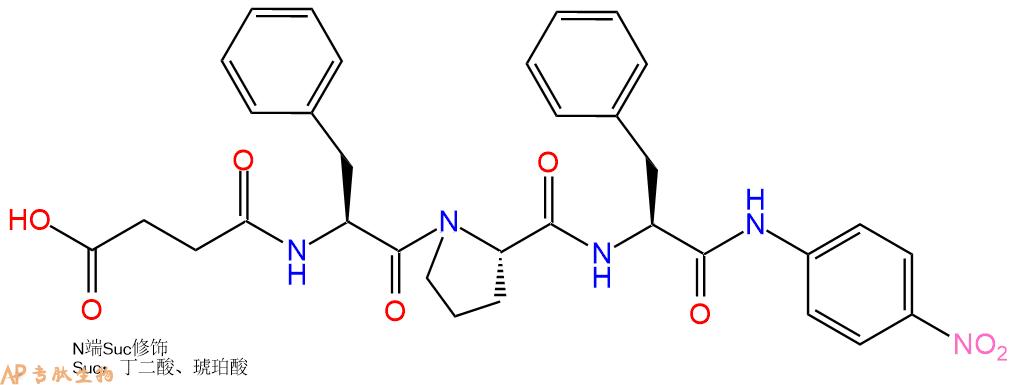專肽生物產(chǎn)品三肽Suc-Phe-Pro-Phe-對硝基苯胺75651-68-2