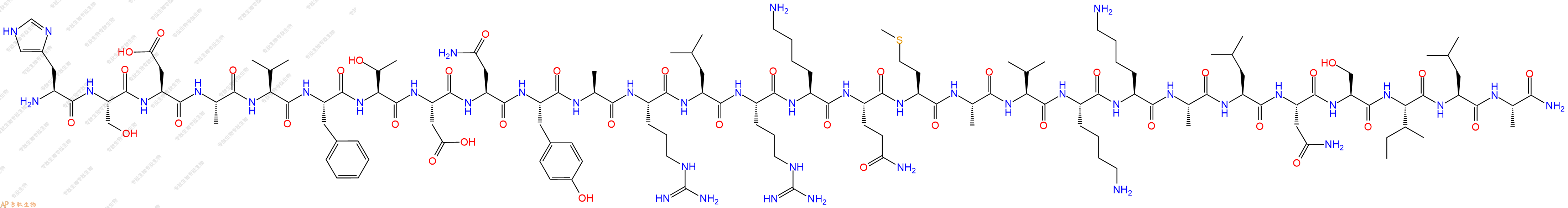 專肽生物產(chǎn)品激動(dòng)劑多肽[Ala11,22,28]-VIP (human, bovine, porcine, rat)291524-04-4