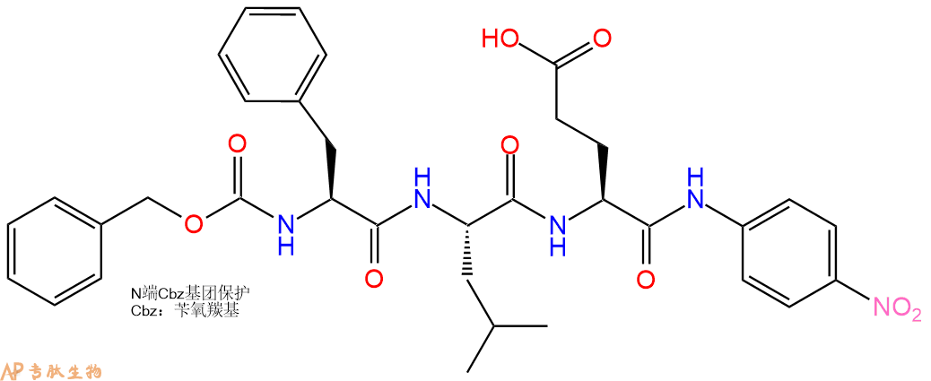 專肽生物產(chǎn)品標(biāo)記肽Z-FLE-對(duì)硝基苯胺104634-10-8