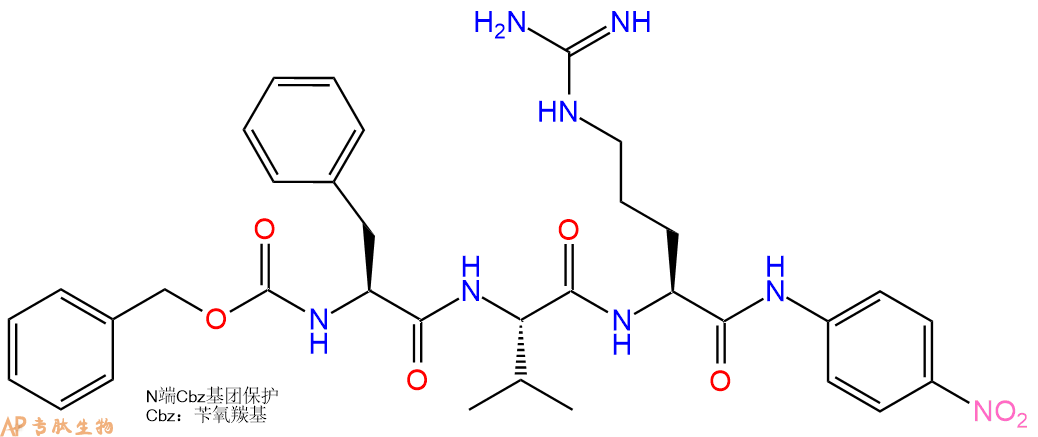 專肽生物產品三肽Z-Phe-Val-Arg-對硝基苯胺69716-00-3