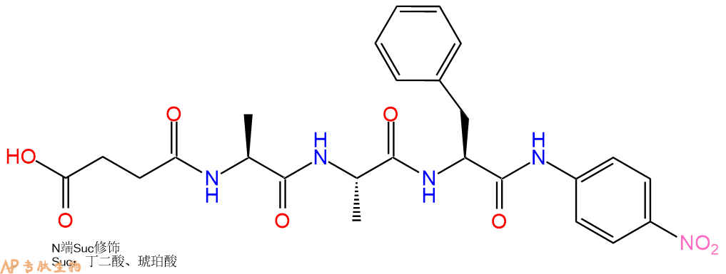 專肽生物產(chǎn)品三肽Suc-Ala-Ala-Phe-對(duì)硝基苯胺61043-53-6