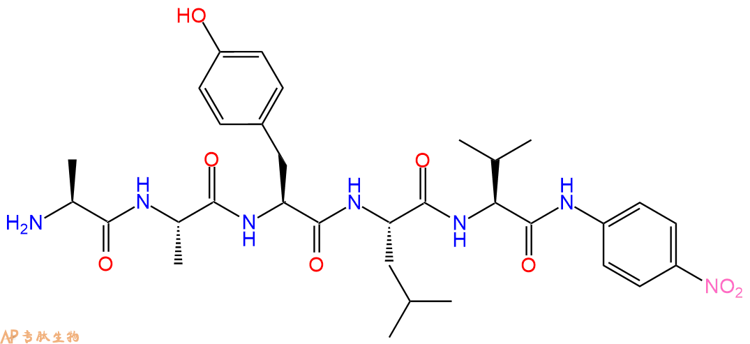 專肽生物產(chǎn)品五肽H-Ala-Ala-Tyr-Leu-Val-對(duì)硝基苯胺85698-04-0