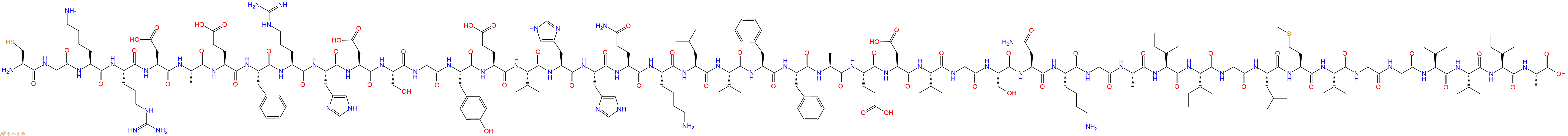 專肽生物產(chǎn)品淀粉肽Cys-Gly-Lys-Arg-Amyloidβ- Protein (1-42)1802086-21-0