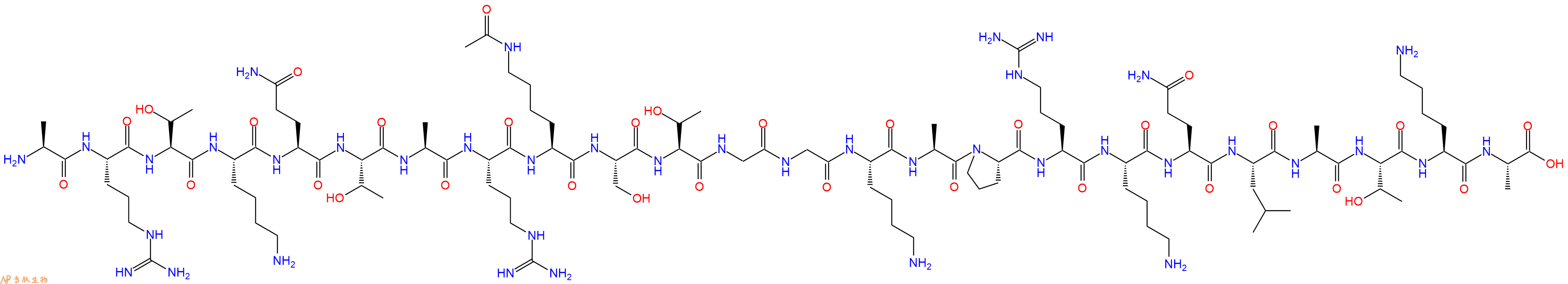 專肽生物產(chǎn)品組蛋白肽段[Lys(Ac)9]-Histone H3(1-24), H3K9(Ac)