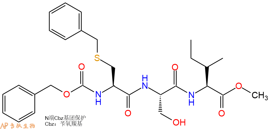 專肽生物產(chǎn)品三肽Cbz-Cys(Bzl)-Ser-Ile--甲酯化116571-63-2