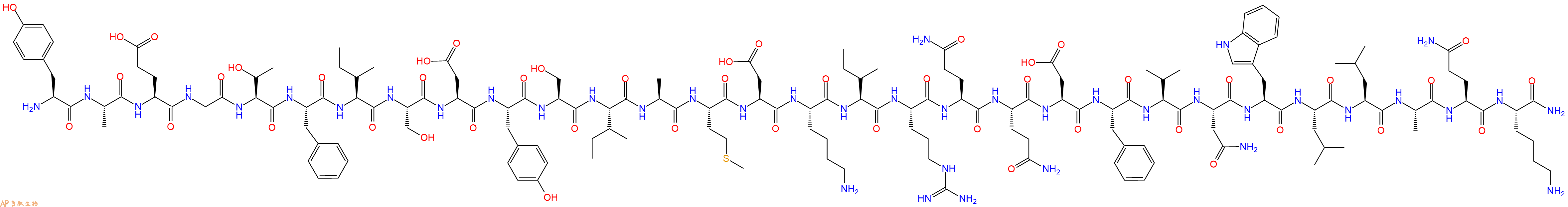 專(zhuān)肽生物產(chǎn)品抑胃肽Gastric Inhibitory Polypeptide (1-30) amide (po134846-93-8