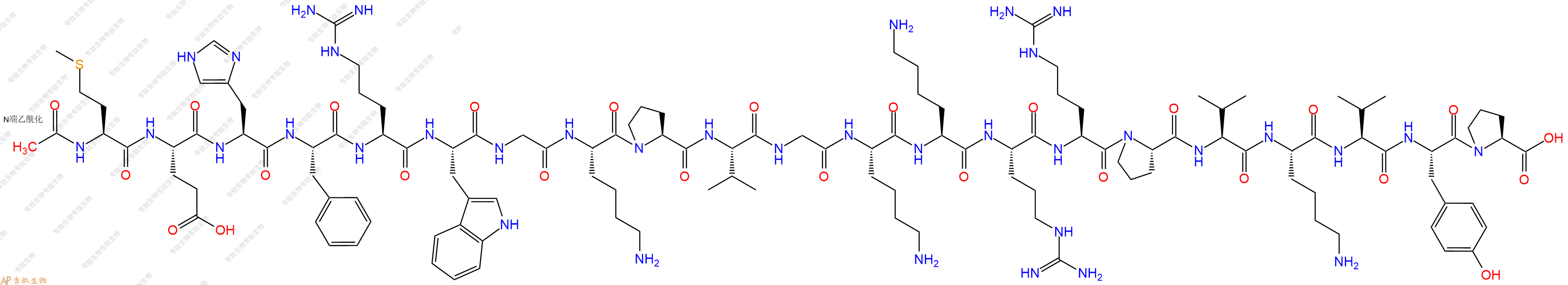 專肽生物產(chǎn)品促腎上腺皮質(zhì)激素Acetyl-ACTH (4-24) (human, bovine, rat)1815618-00-8