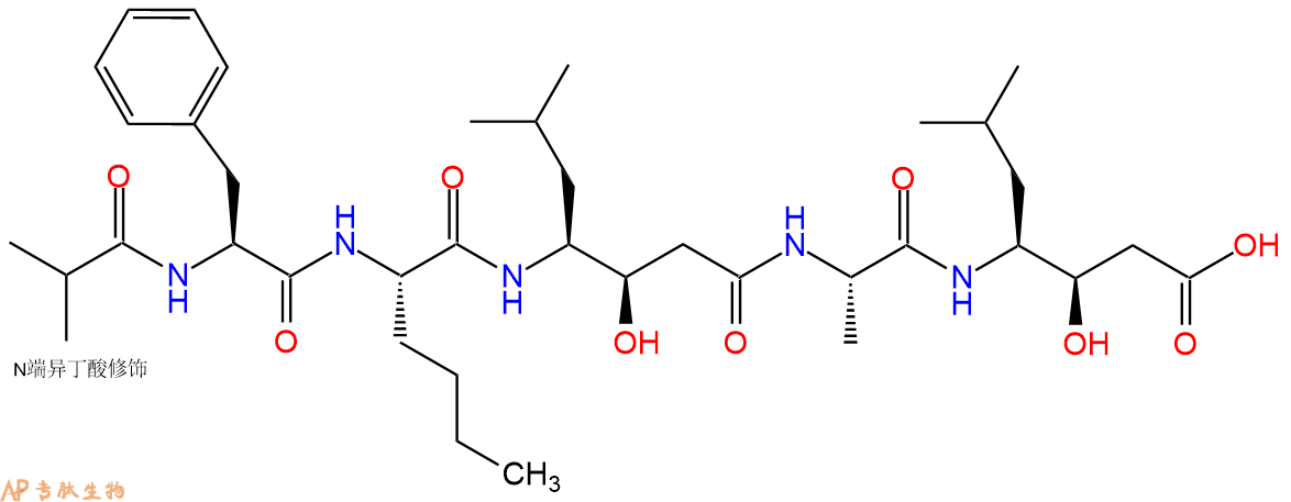 專肽生物產(chǎn)品五肽Isovaleryl-Phe-Nle-Sta-Ala-Sta98092-14-9