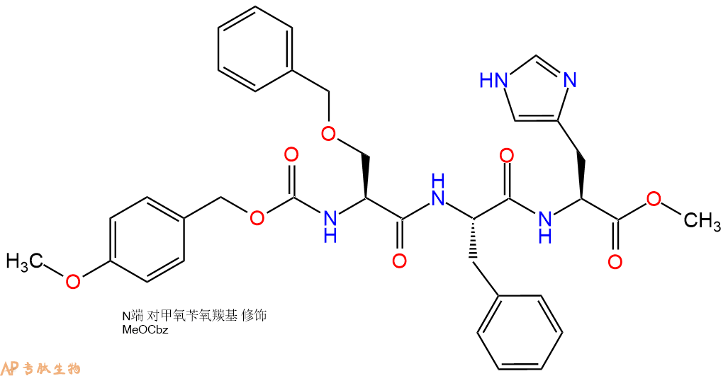 專肽生物產(chǎn)品三肽Z(OMe)-Ser(Bzl)-Phe-His--甲酯化103527-47-5