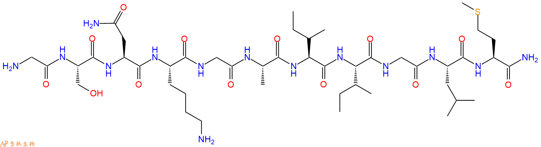 專肽生物產(chǎn)品淀粉肽Amyloid β-Protein (25-35) amide 、Aβ25-35 amide147490-49-1
