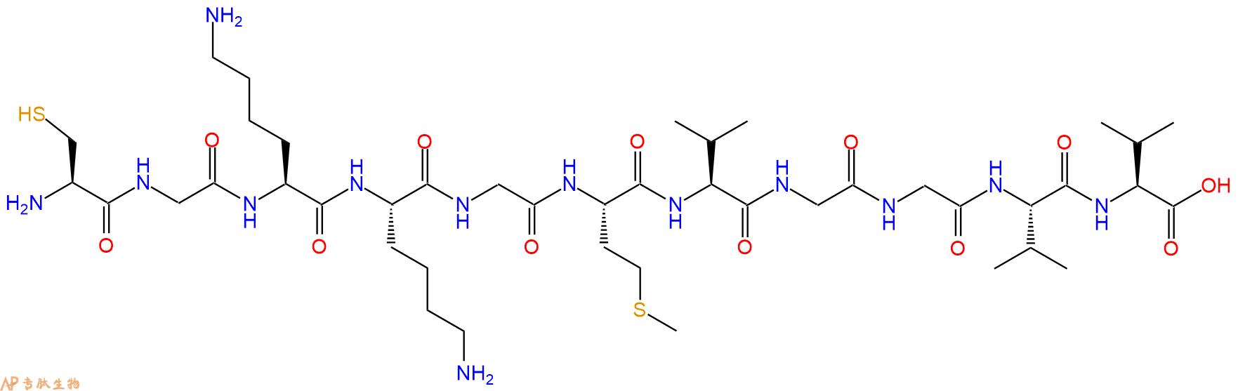 專肽生物產(chǎn)品淀粉肽Cys-Gly-Lys-Lys-Gly-Amyloid β-Protein (35-40) t1802078-24-5