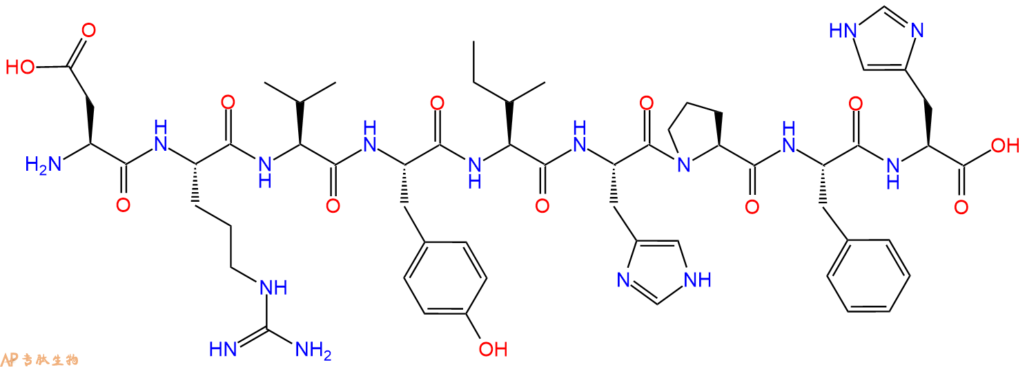 專肽生物產(chǎn)品血管緊張素Angiotensin I (1-9)34273-12-6/102816-35-3