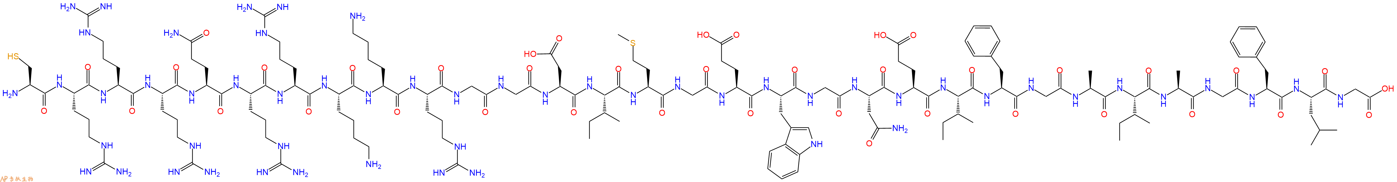 專肽生物產(chǎn)品細(xì)胞穿膜肽Cys-TAT-HA2 Fusion Peptide