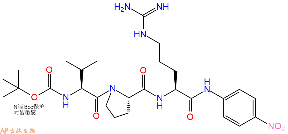 專肽生物產(chǎn)品三肽Boc-Val-Pro-Arg-對硝基苯胺