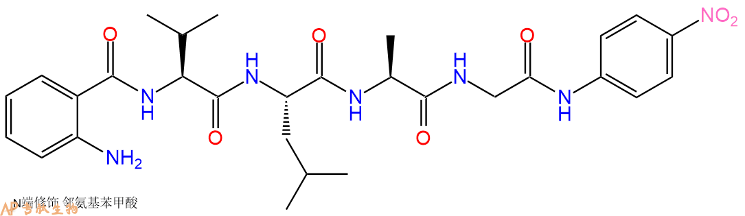 專肽生物產(chǎn)品四肽Abz-Val-Leu-Ala-Gly-對硝基苯胺