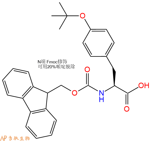 專肽生物產(chǎn)品Fmoc-Tyr(tBu)-OH、Fmoc-O-叔丁基-L-酪氨酸71989-38-3