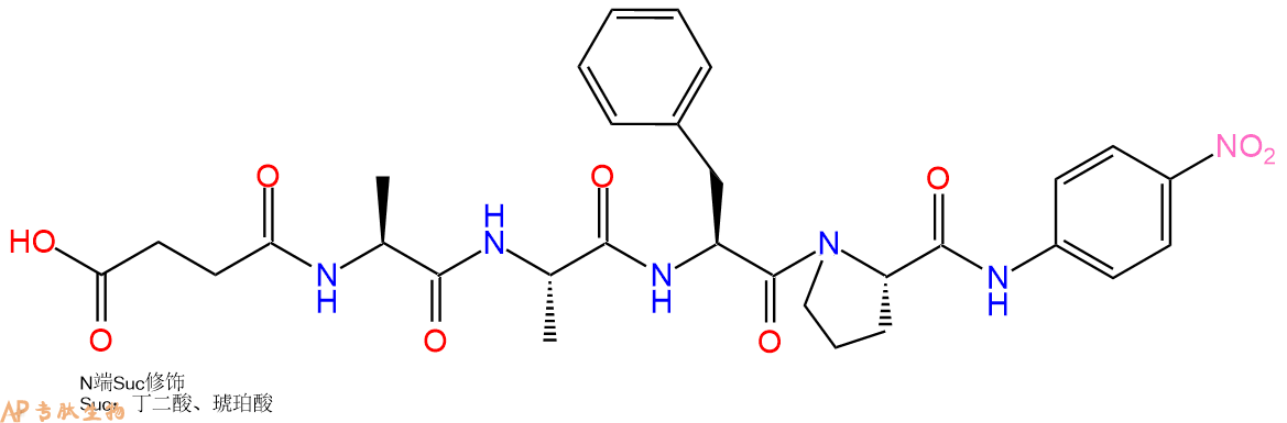 專肽生物產(chǎn)品四肽Suc-Ala-Ala-Phe-Pro-對硝基苯胺