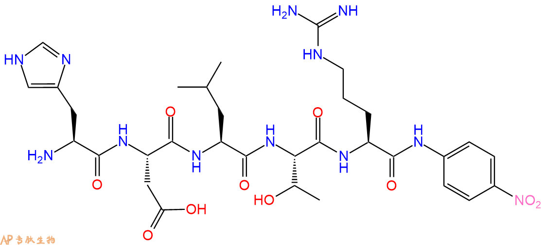 專肽生物產(chǎn)品五肽His-Asp-Leu-Thr-Arg-對(duì)硝基苯胺