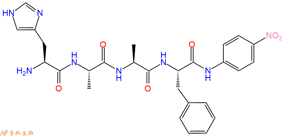 專肽生物產(chǎn)品四肽His-Ala-Ala-Phe-對硝基苯胺