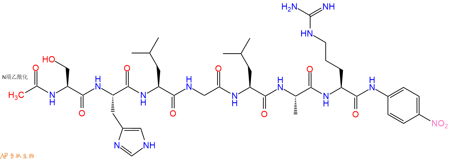 專肽生物產(chǎn)品Ac-Ser-His-Leu-Gly-Leu-Ala-Arg-pNA