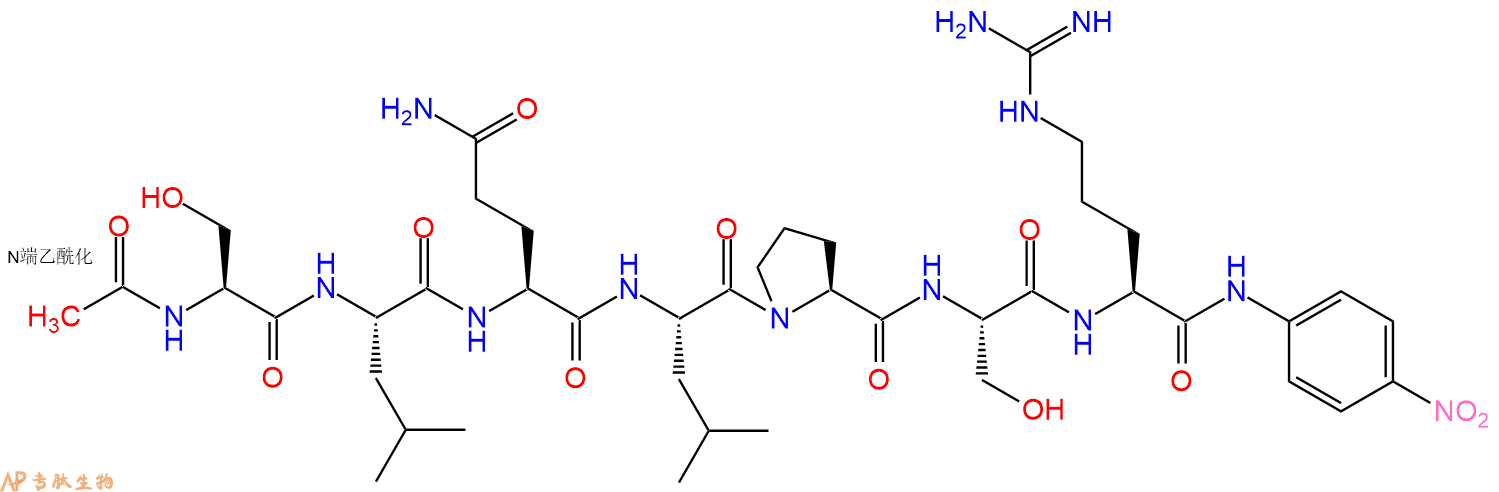 專肽生物產(chǎn)品Ac-Ser-Leu-Gln-Leu-Pro-Ser-Arg-pNA