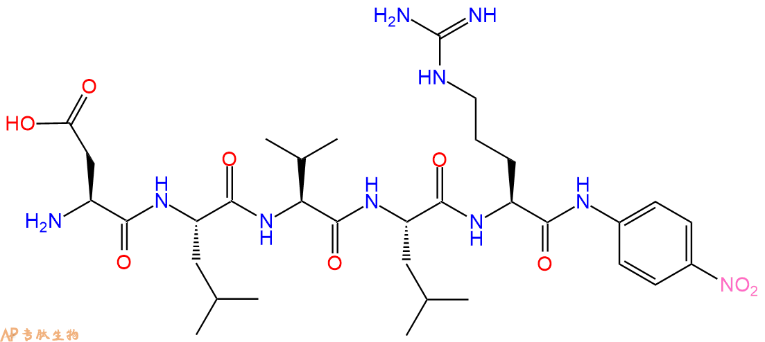 專肽生物產(chǎn)品H2N-Asp-Leu-Val-Leu-Arg-pNA