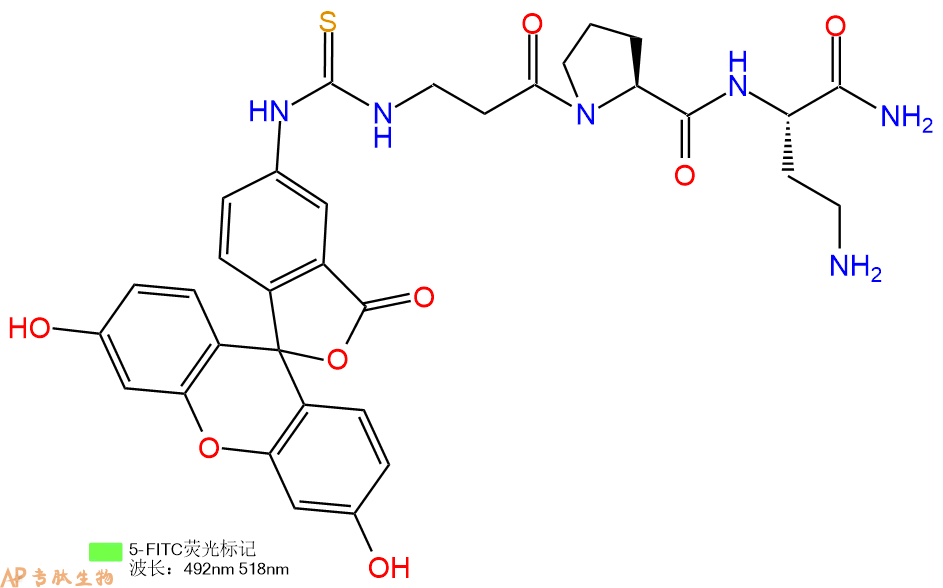 專肽生物產(chǎn)品5FITC-βAla-Pro-Dab-NH2