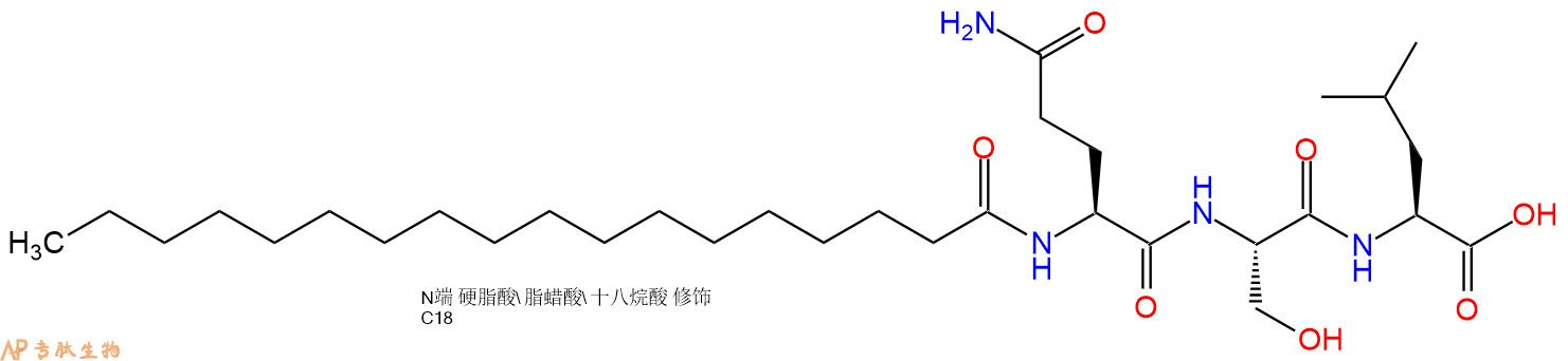 專肽生物產(chǎn)品Stearicacid-Gln-Ser-Leu-COOH