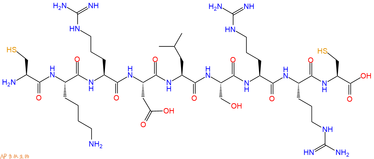 專肽生物產(chǎn)品專職靶向肽IP3（序列為 CKRDLSRRC）