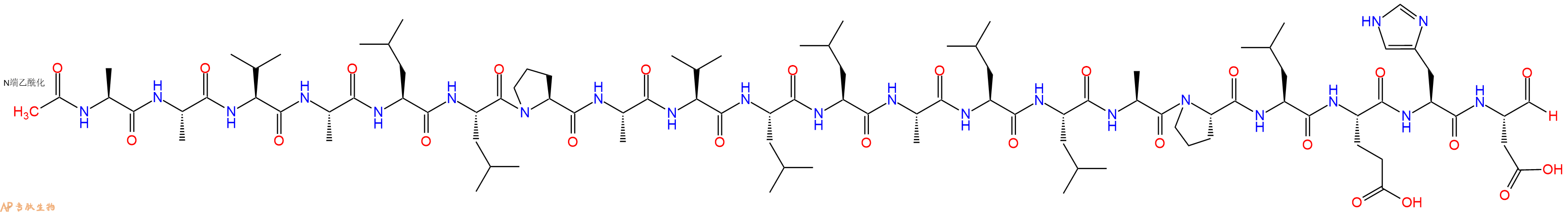 專肽生物產(chǎn)品Ac-Ala-Ala-Val-Ala-Leu-Leu-Pro-Ala-Val-Leu-Leu-Ala-Leu-Leu-Ala-Pro-Leu-Glu-His-Asp-CHO