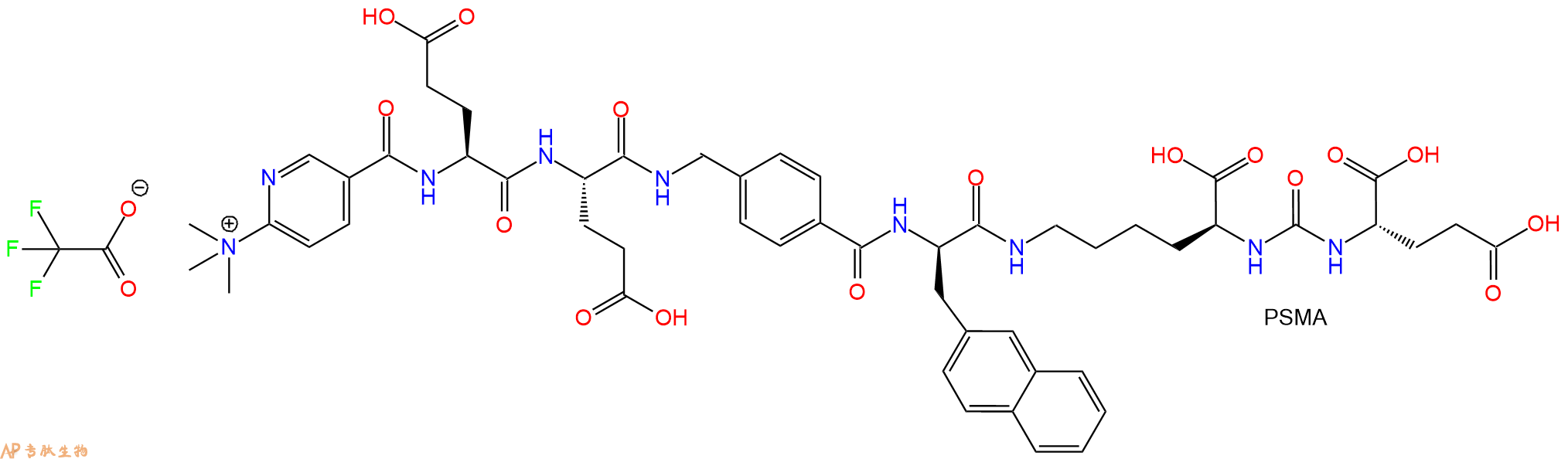 專肽生物產(chǎn)品三甲胺基煙酸-Glu-Glu-AminotolueneAcid-D2Nal-PSMA-OH