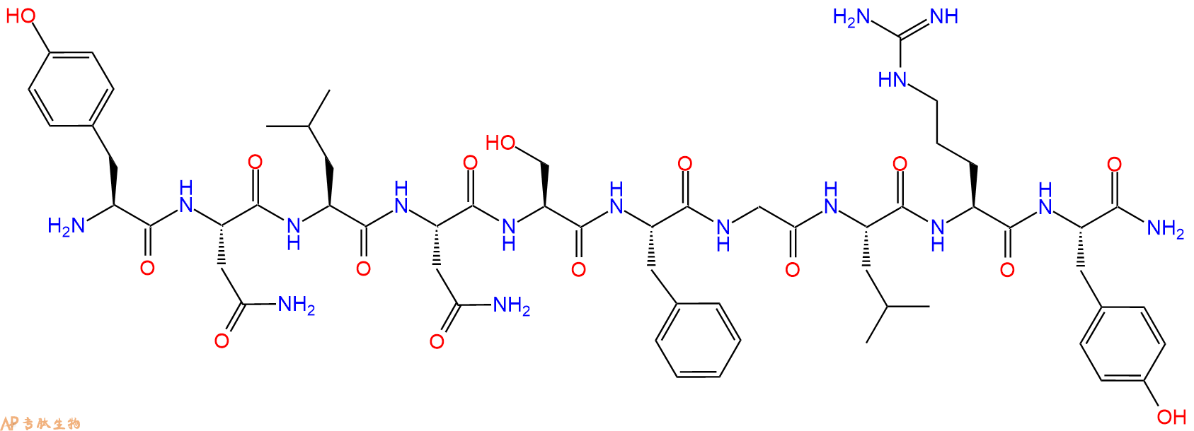 專肽生物產(chǎn)品吻素Kisspeptin-10, Kiss1 (fish)、Zebrafish Kisspeptin-1 1071873-79-4