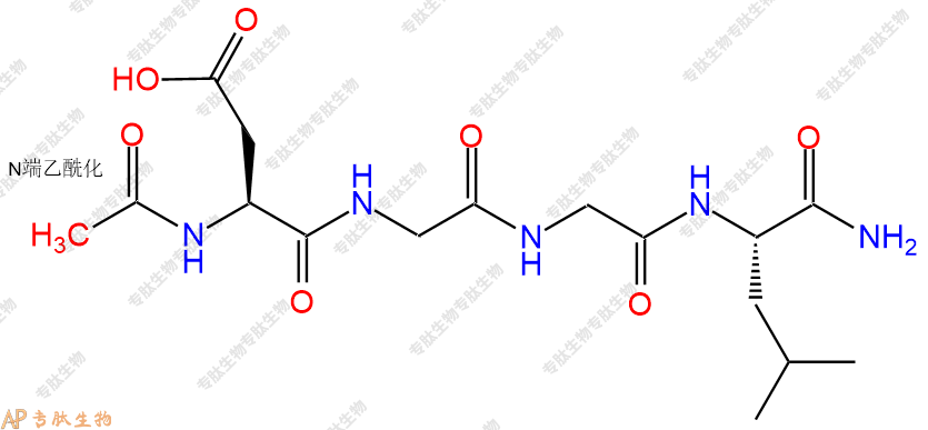 專肽生物產(chǎn)品Ac-Asp-Gly-Gly-Leu-CONH2