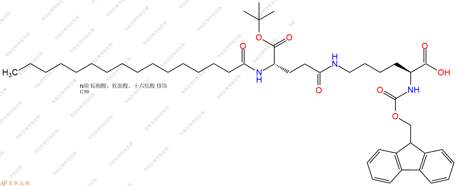 專肽生物產(chǎn)品Fmoc-Lys-(Pal-Glu-OtBu)-OH1491158-62-3