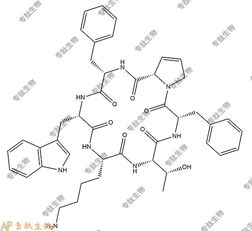 專肽生物產(chǎn)品cyclo(Trp-Lys-Thr-Phe-Pro-Phe)(main chain cyclo)77236-35-2